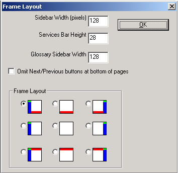 Course frame options 