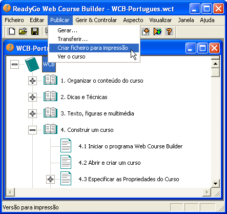 Imprimir o texto do curso 